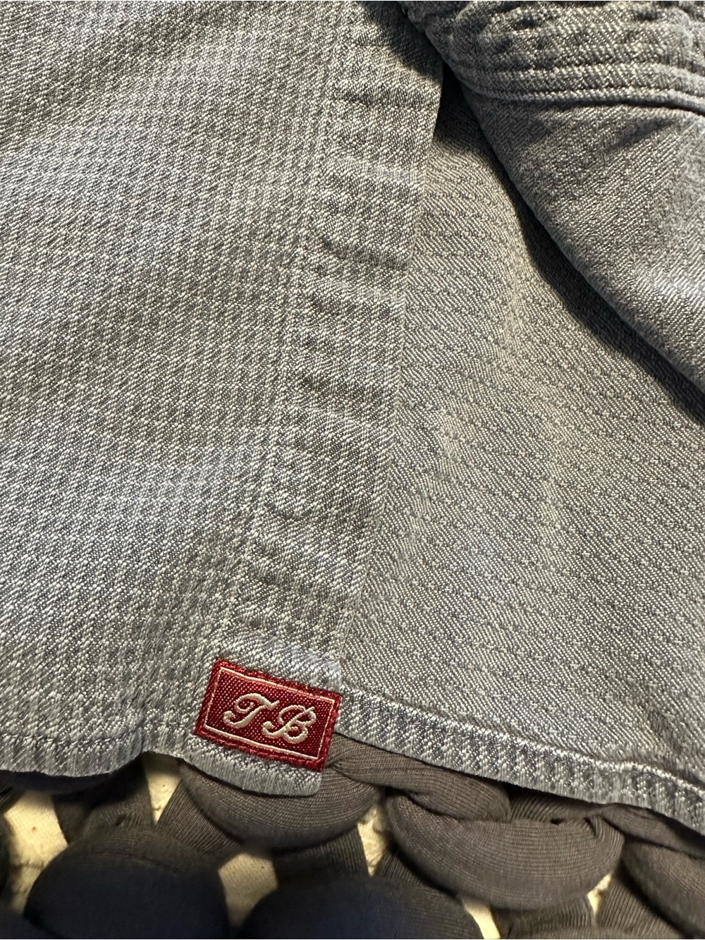 Vintage Tommy Bahama Gray Textured Button-Up Shirt Men’s L Long Sleeve Y2K - Picture 3 of 11